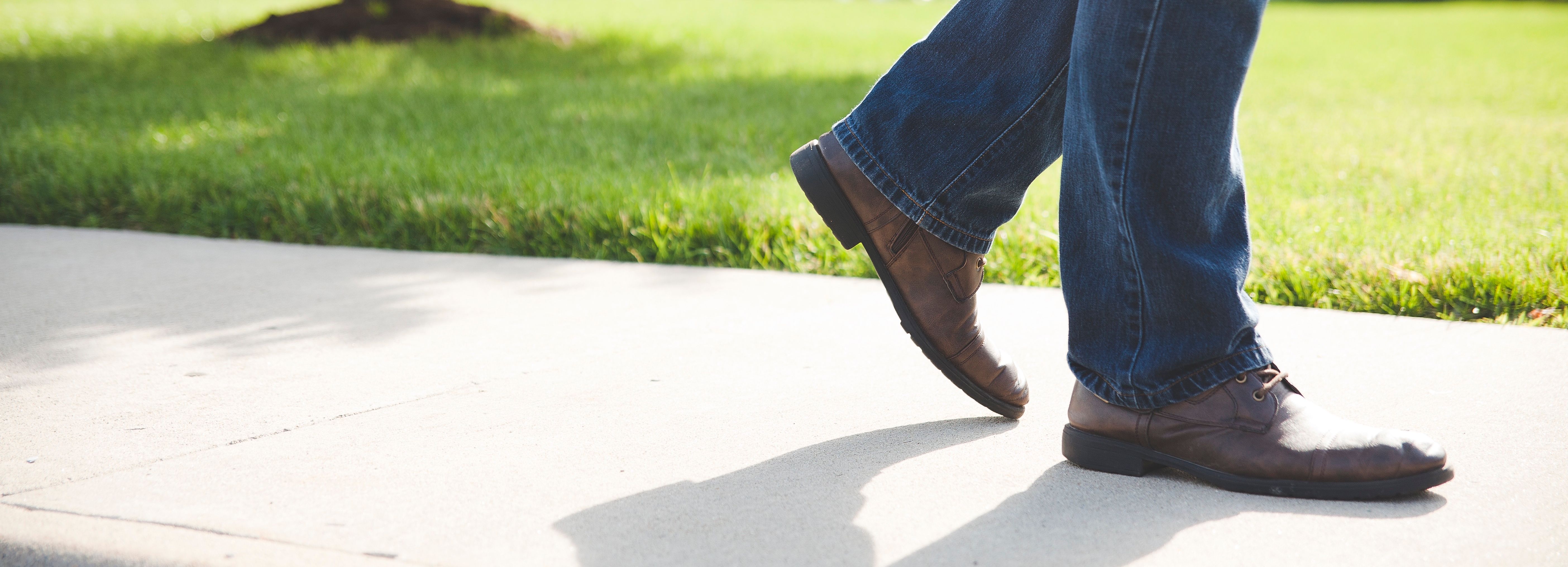 walking person shoes